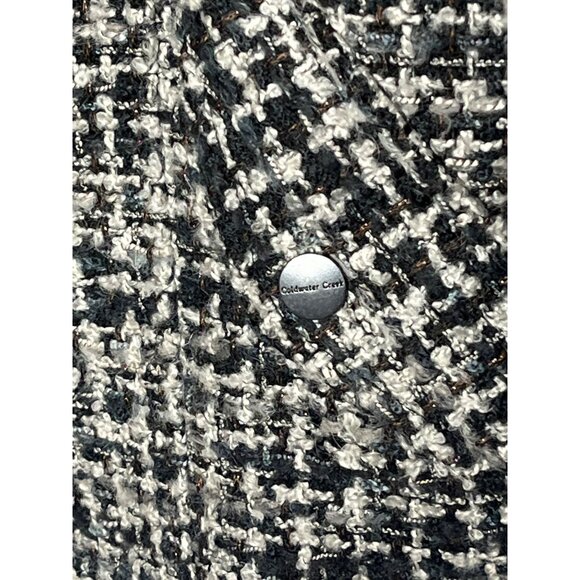 Coldwater Creek Tweed Zip Jacket Size 8 Black Gray - Picture 13 of 15